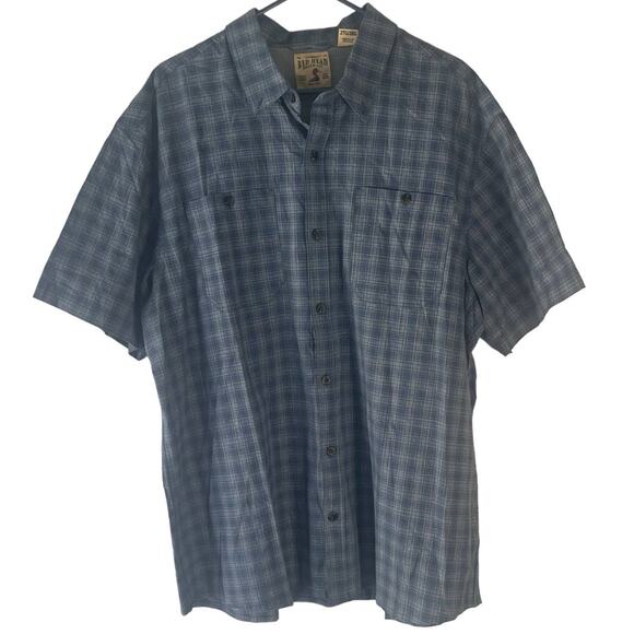 Red Head Brand Co.‎ Men's Size 2XL Blue Plaid Outdoor Short Sleeve Button Up - Picture 1 of 8
